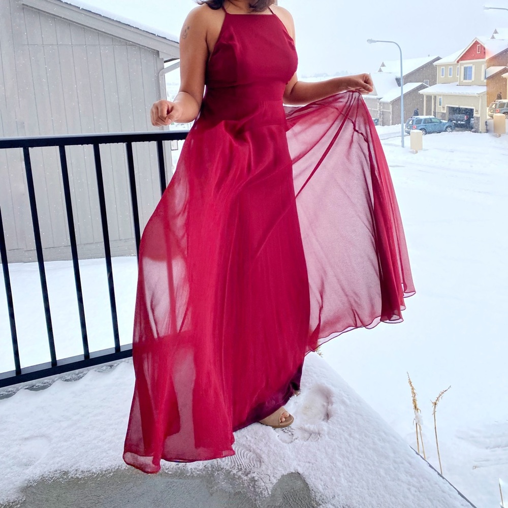 Lulus Bridesmaids Backless Maxi Dress